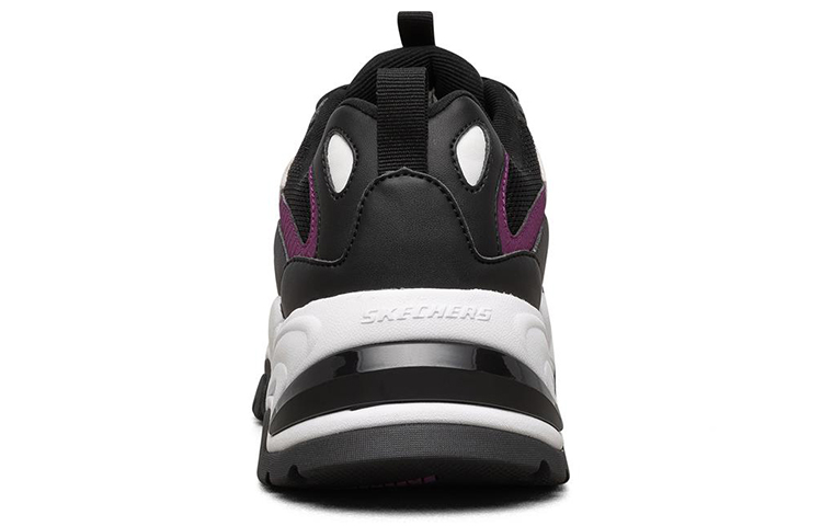 Мужские кроссовки Skechers Stamina V2 (черные с белым, зеленым и фиолетовым) — Чёрный / белый / зелёный / фиолетовый — фото 4