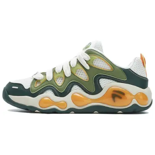 FILA FUSION VERTICAL Crack Shoes Low top Basketball Shoes Men's White Green