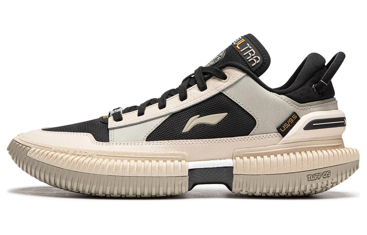 Li Ning Badfive 3 Defeat Wu 3 Ultra Low Slip Resistant Abrasion Resistant Low top Basketball Shoes Men’s Beige Black