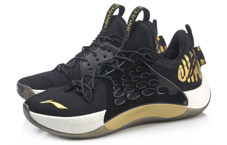 2018-2019 Season CBA Champion Shoes Glory Edition — Black/Gold | LINING Sonic VII LOW Sneakers