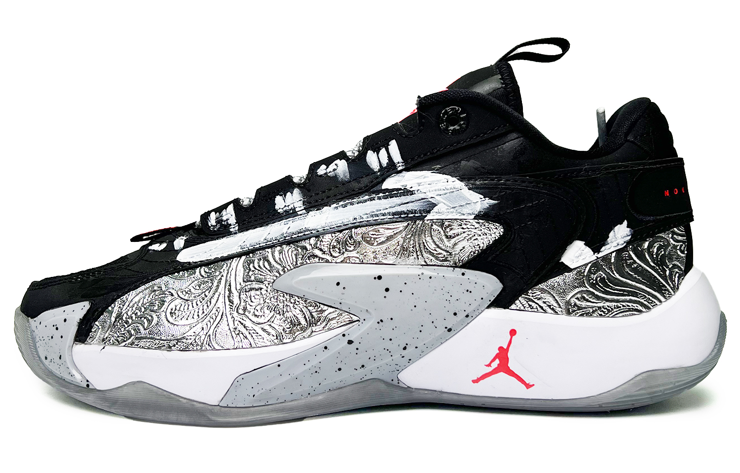 Jordan Luka 2 The Rabble Low top Basketball Shoes Unisex Black Silver