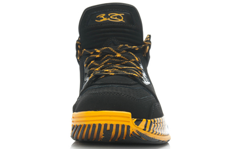 Li Ning WOW 2 Cushioning Abrasion Resistant Rebound Low top Basketball Shoes Men’s Black Yellow