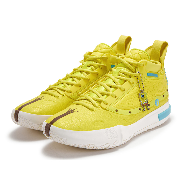 361° Joker Nikola Jokić The Legend Basketball Shoes Men’s Mid Top Sour Yellow, Feather White