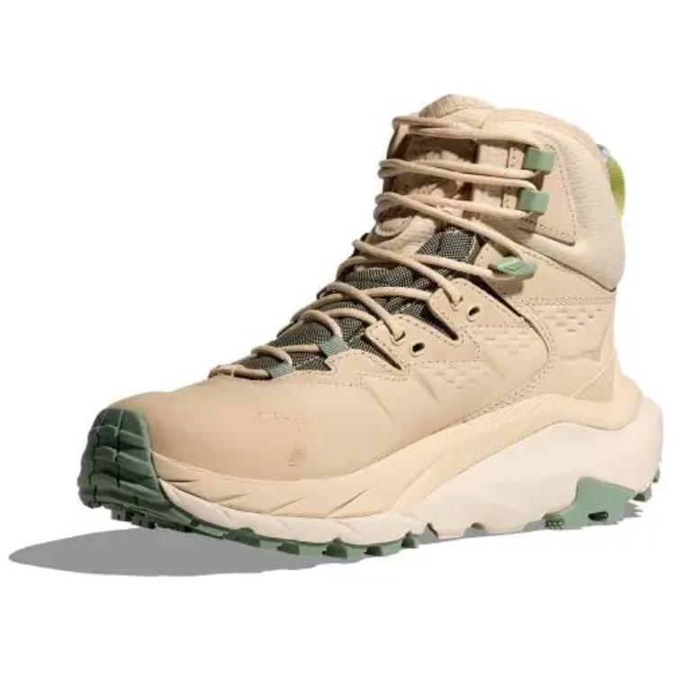 HOKA ONE ONE Kaha 2 Slip Resistant Abrasion Resistant Mid top Mountaineering Shoes Women’s Oak White