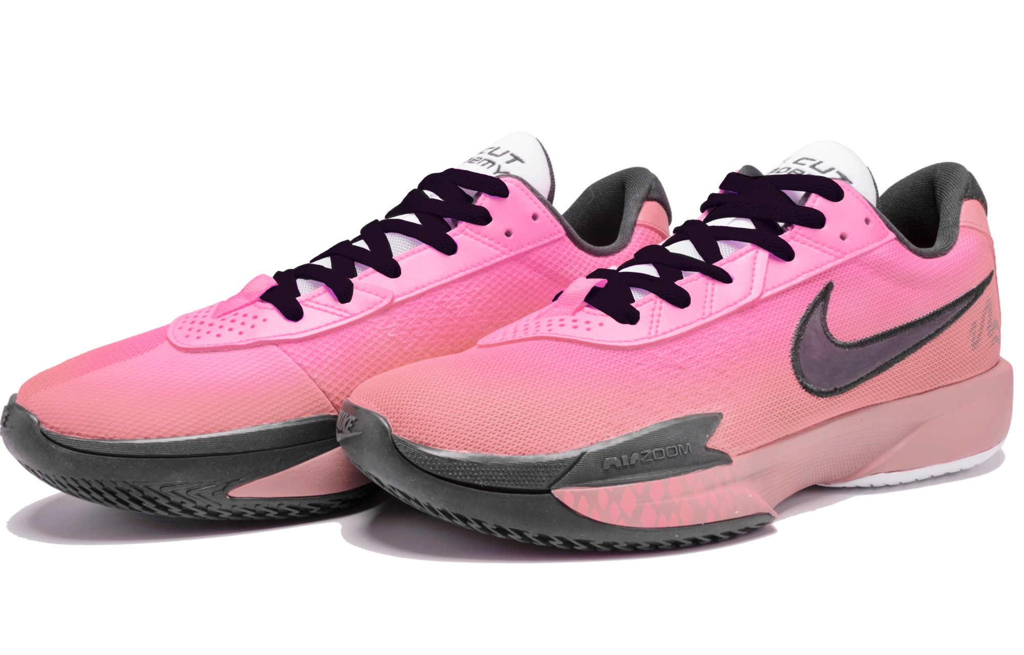 Nike Air Zoom G.T. Cut Academy Cushioning Abrasion Resistant Breathable Low top Basketball Shoes Unisex Pink