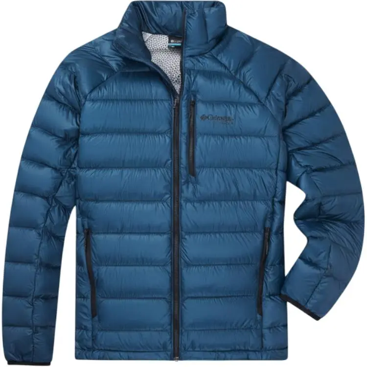 Columbia Down Jackets Men's 429 Cerulean Stand Collar Moderate