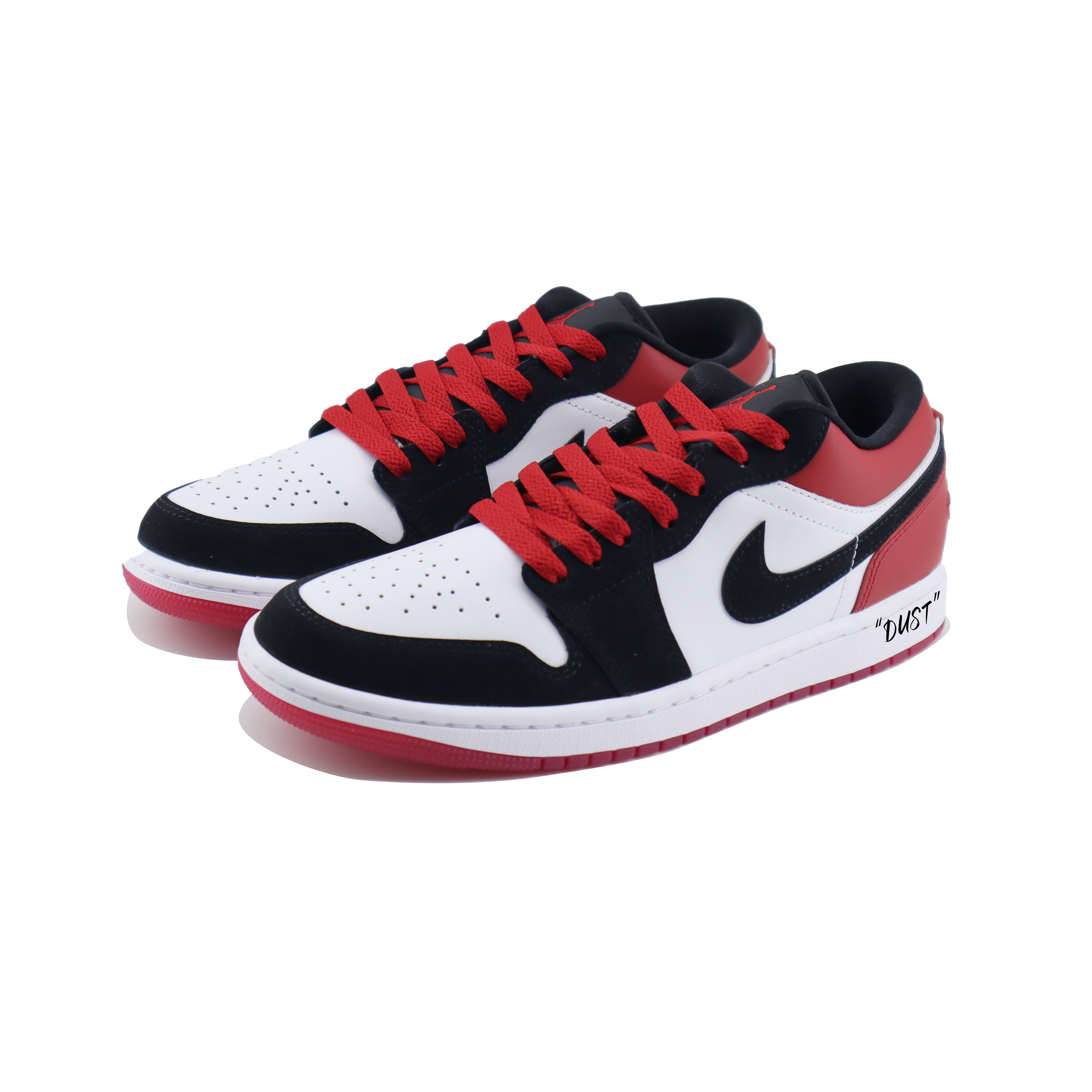 Jordan Air Jordan 1 ‘White Black Gym Red’ Slip Resistant Abrasion Resistant Low top Vintage Basketball Shoes Unisex