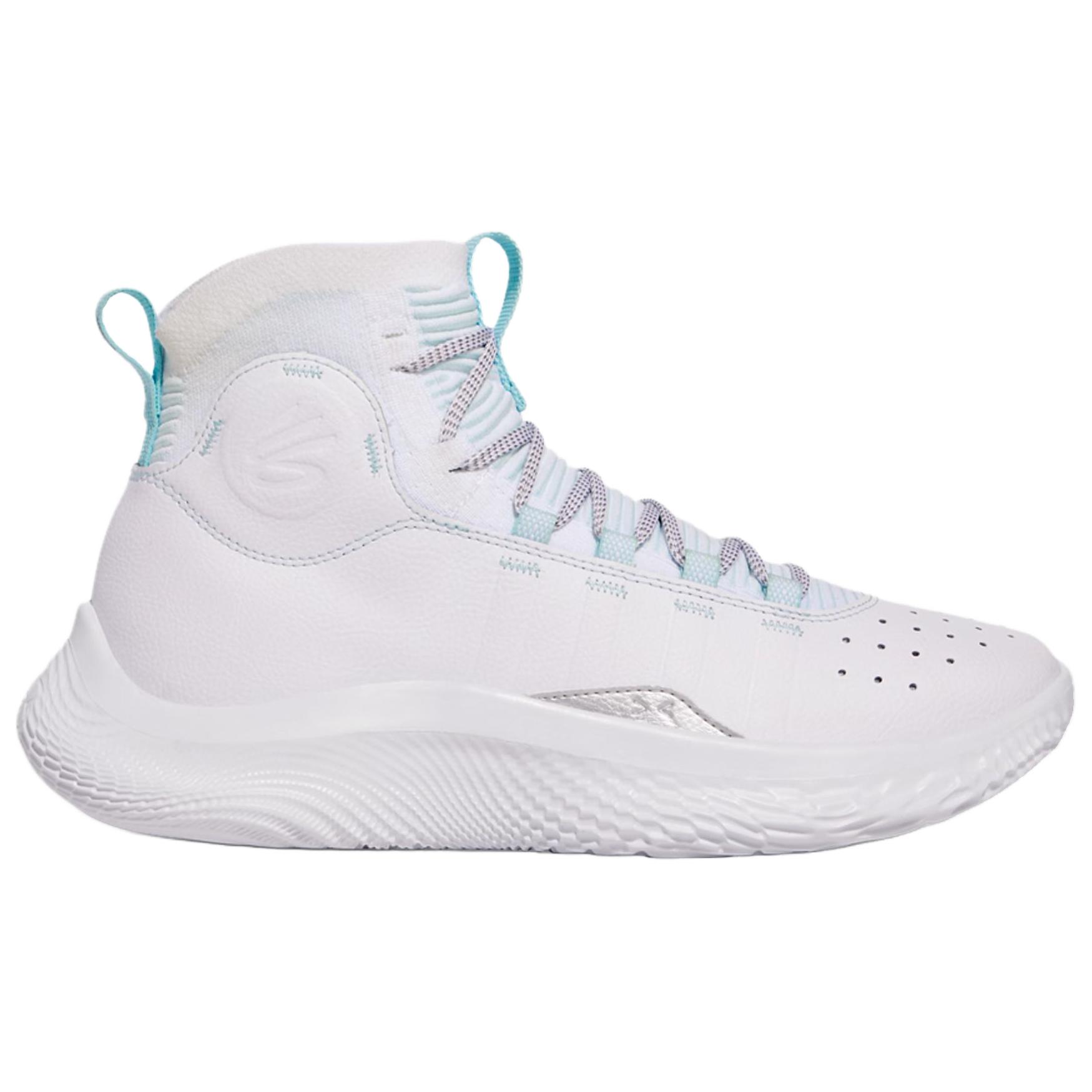 Under Armour Curry 4 Slip Resistant Abrasion Resistant High top Basketball Shoes Unisex White