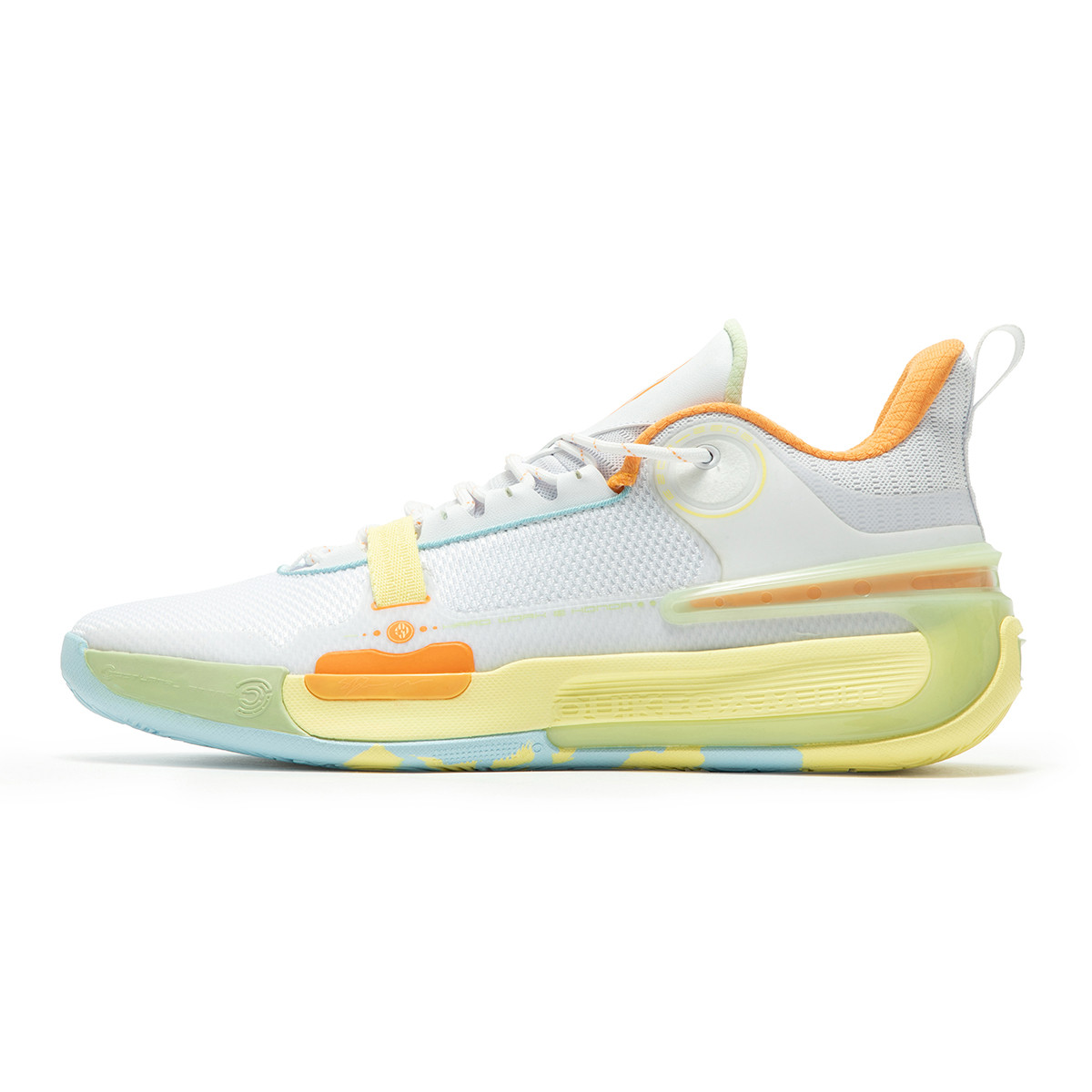 361° Cushioning Slip Resistant Low top Basketball Shoes Men’s White Yellow
