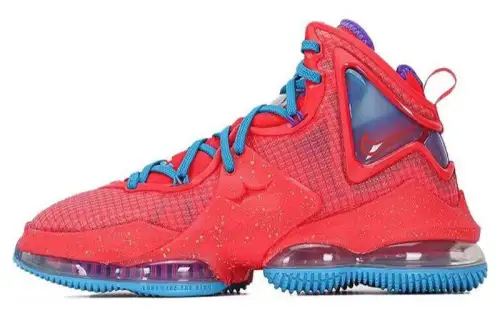 Nike Lebron 19 Comfortable And Breathable Cushioning Slip Resistant Mid top Basketball Shoes Men's Pink