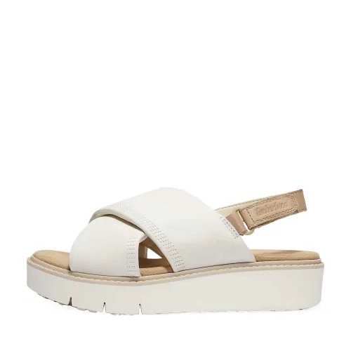 Timberland Safari Leather Beach Sandals Women's White