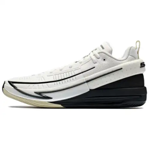 Anta Fengmang 1 Slip Resistant Abrasion Resistant High top Basketball Shoes Men's White Black