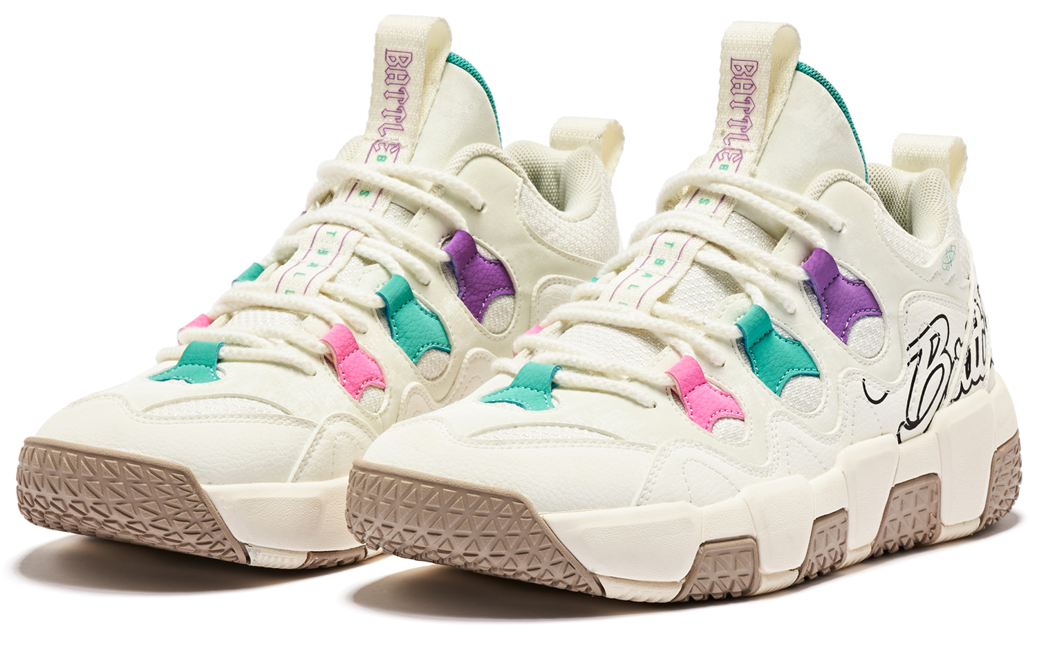 QIAODAN Abrasion Resistant Abrasion Resistant Mid top Basketball Shoes Women’s Beige Yellow