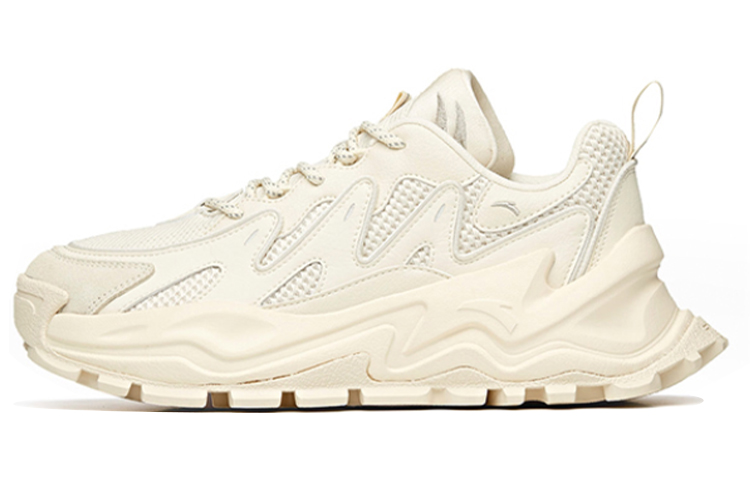 Anta Hot Cushioning Slip Resistant Low top Chunky Sneakers Women's Light Beige White