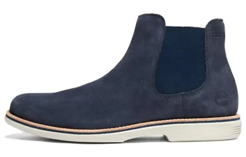 Timberland City Groove Leather Ankle Length Chelsea Boots Marine Blue
