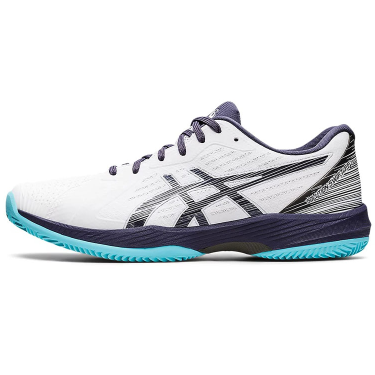 Asics Solution Swift FF Fabric Comfortable Cushioning, Wear Resistant Low top Tennis Shoes Men's White Blue