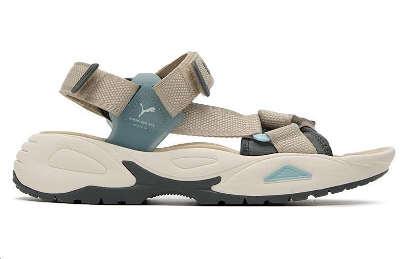 PUMA Traek Lite Slip Resistant Abrasion Resistant One Strap Sandals Unisex Beige Blue