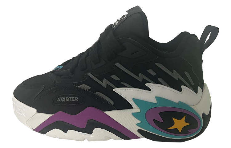 STARTER Slip Resistant Abrasion Resistant Low top Basketball Shoes Men’s Black