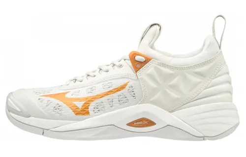 Mizuno Momentum Volleyball Shoes Unisex Low Top White/Yellow