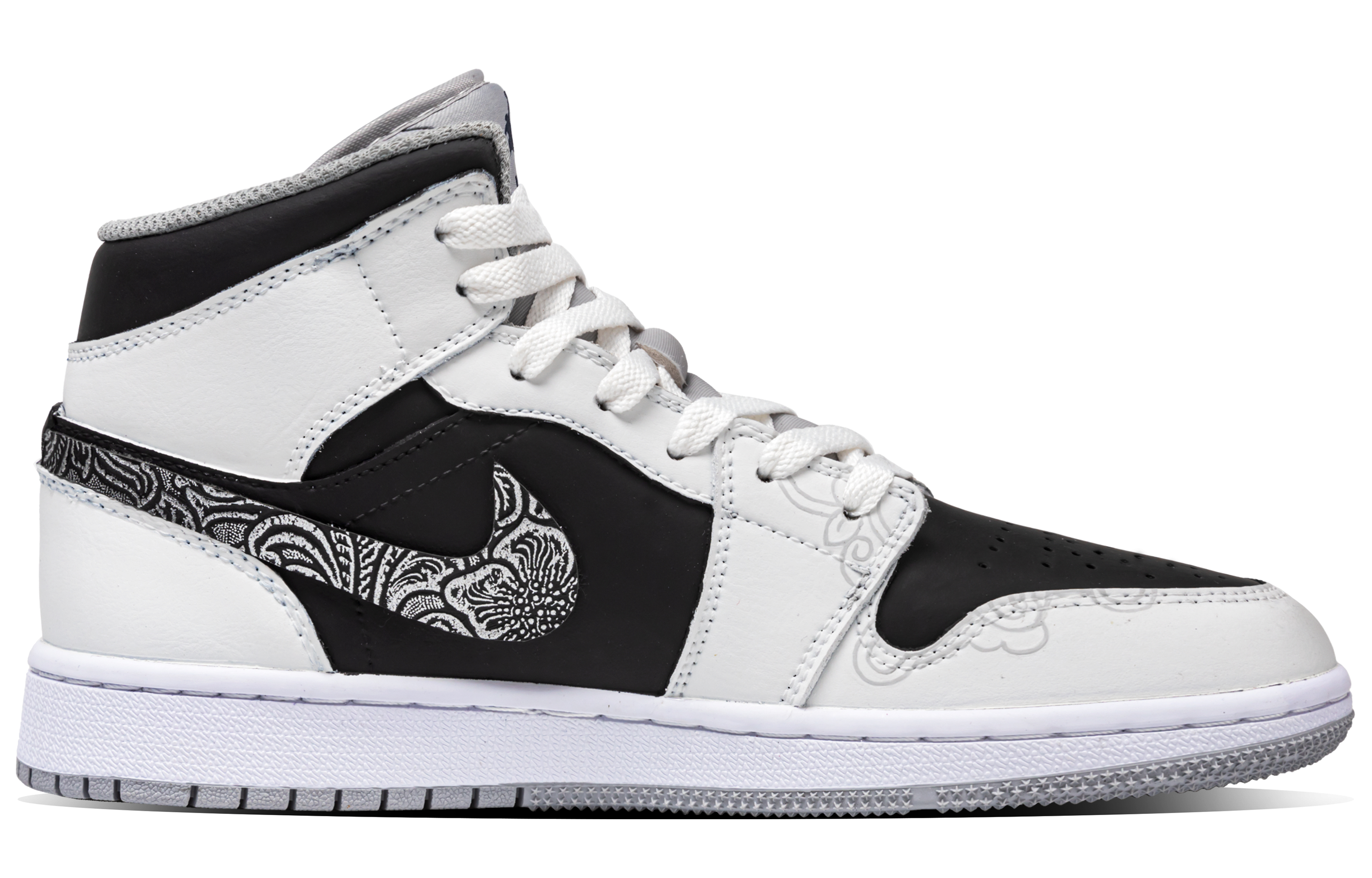 Jordan Air Jordan 1 Synthetic Leather, Leather Cushioning Slip Resistant Abrasion Resistant Mid top