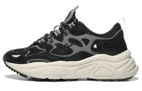 FILA Low Top Sneakers Casual Low top Chunky Sneakers Unisex Black Gray Korean Style