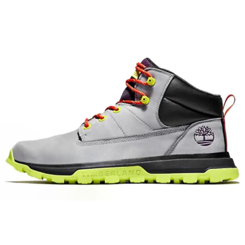 Timberland Treeline Cow Leather Cushioning, Wear Resistant Mid top Outdoor Shoes Men's Gray