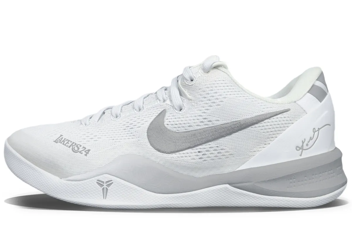 Nike Kobe 8 YDCC Gray Melody Long River Low top Basketball Shoes Unisex Gray