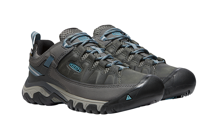 KEEN Targhee 3 WP Cushioning, Slip Resistant, Abrasion Resistant, Waterproof Low top Outdoor Shoes Unisex Gray Blue