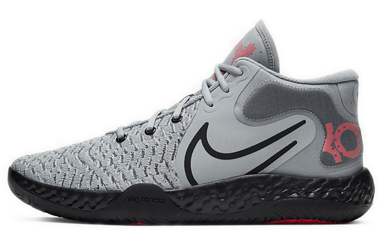Nike KD Trey 5 VIII ep fabric synthetic leather, comfortable and versatile, shock-absorbing, non-slip and wear-resistant, mid-top retro basketball shoes, same style for men and women, gray red