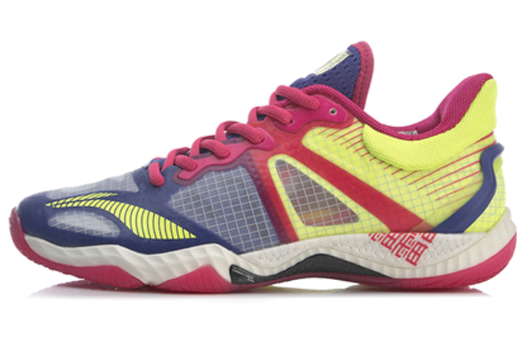 Li Ning Badminton Shoes Women’s Low Top Flower Blue/Purple