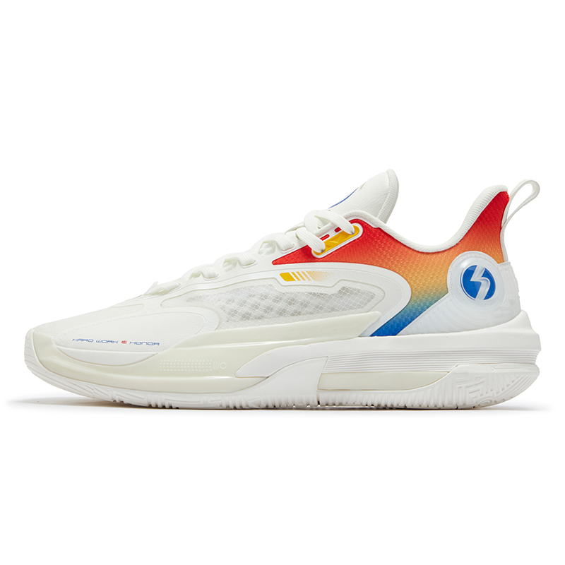 361° Slip Resistant Abrasion Resistant Low top Basketball Shoes Men’s White Red