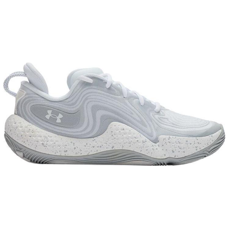 Under Armour Spawn 6 Slip Resistant Abrasion Resistant Low top Basketball Shoes Unisex White