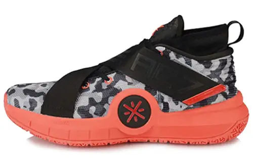 LiNing Li Ning City 7 Wade series shock-absorbing, non-slip and wear-resistant high-top basketball shoes, men's black and red
