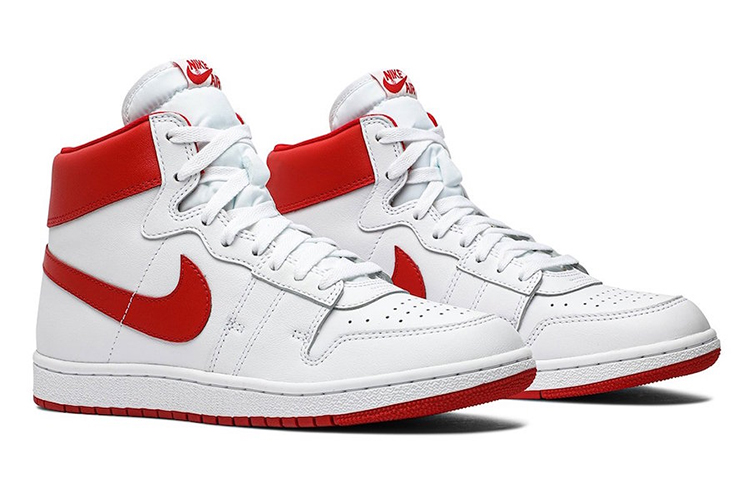 Кроссовки Nike x Jordan Air Jordan 1 Air Ship (бело-красные) — фото 4