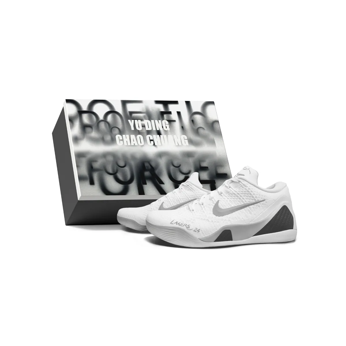 Nike Kobe 9 Cushioning Slip Resistant Abrasion Resistant Low top Basketball Shoes Unisex Gray White