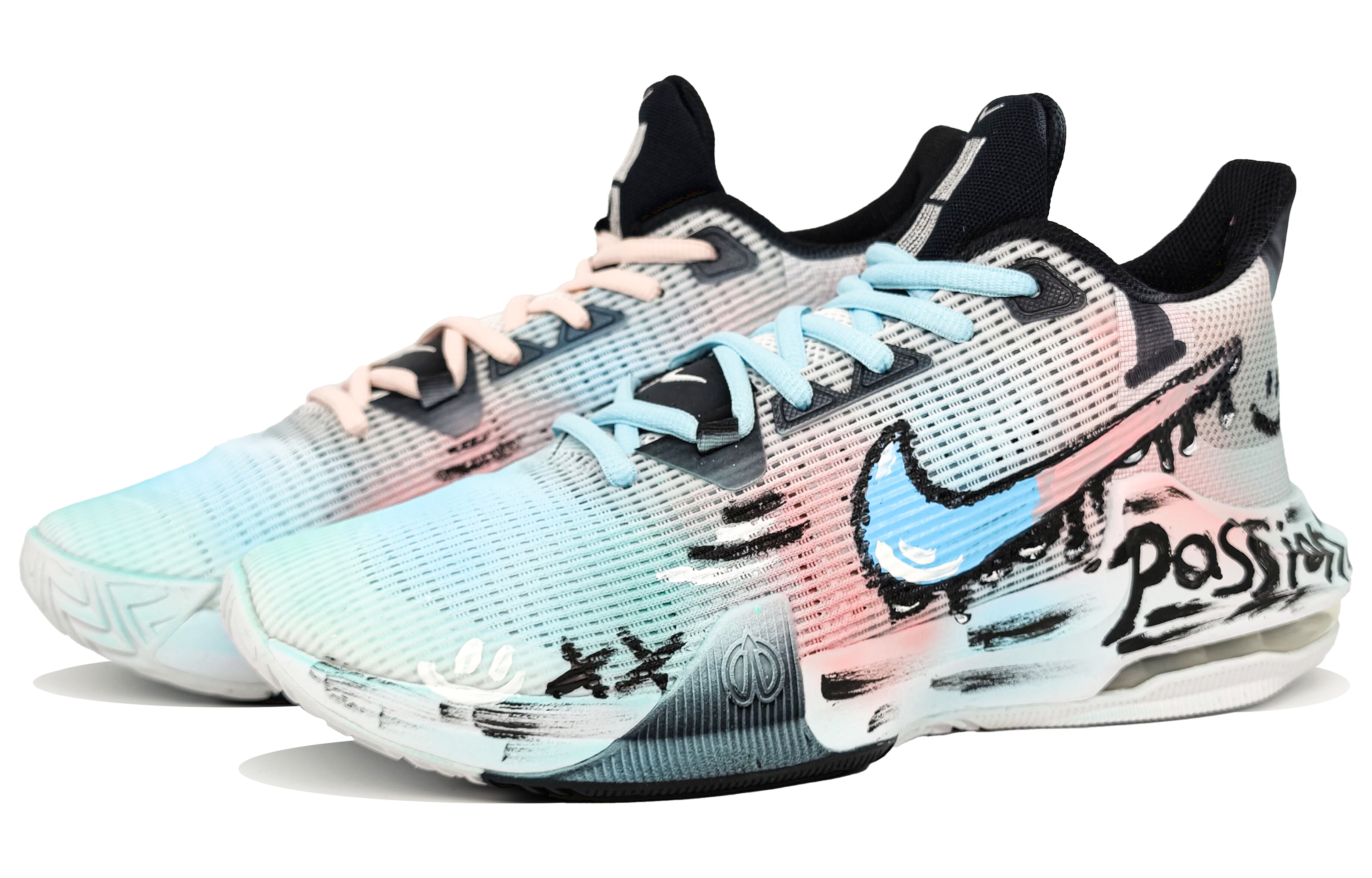 Nike Air Max Impact 3 Slip Resistant Abrasion Resistant Low top Basketball Shoes Men’s Blue Pink
