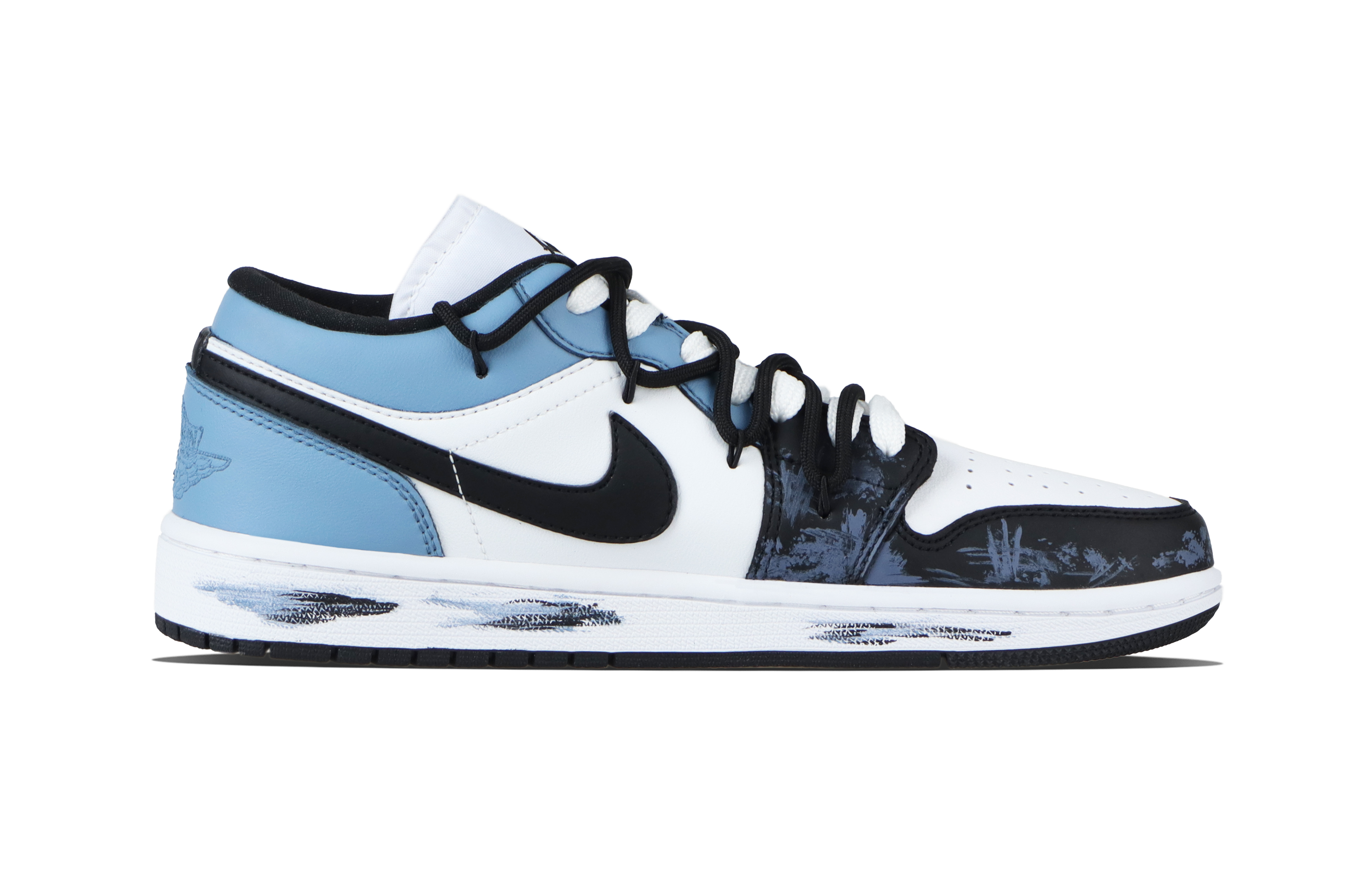 Jordan Air Jordan 1 Present Trend Low top Vintage Basketball Shoes Unisex Blue