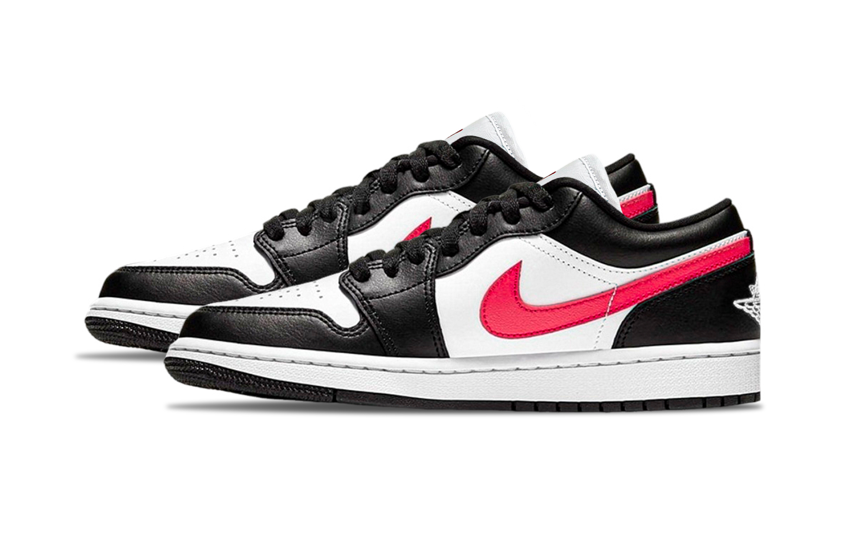 Jordan Air Jordan 1 Fluorescent Cape Support Low top Vintage Basketball Shoes Unisex Pink White