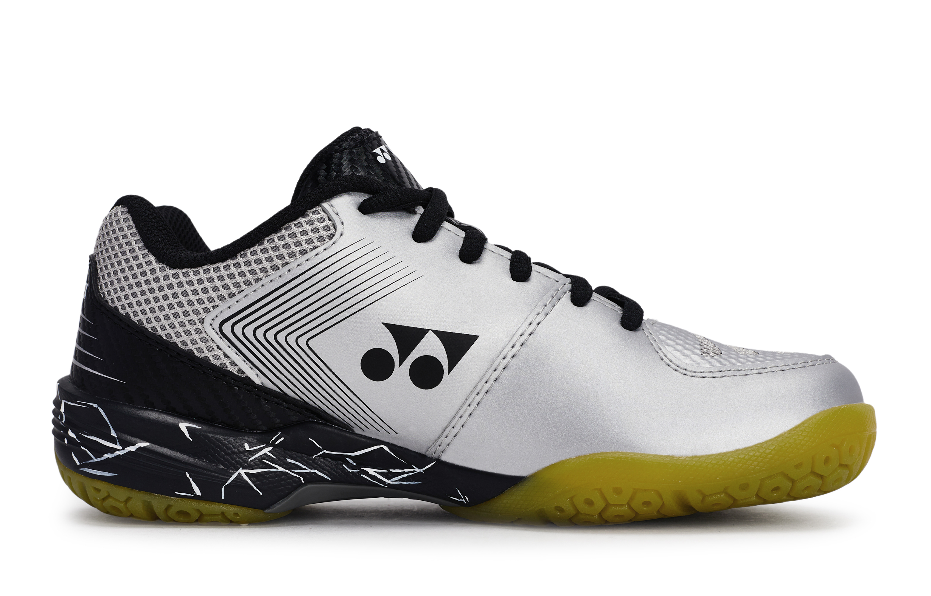 YONEX Power Cushion Slip Resistant Abrasion Resistant Low top Badminton Shoes Unisex Black Gray Silver