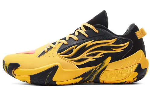 Peak Outfield Dominator Pro Leather Leather Leopard Color Cement Titan SWR Wear-Resistant Rubber Quick Start Shock Absorbing Rebound Anti-Torsion Anti-Slip Low-top Basketball Shoes Men's Bamboo Yellow