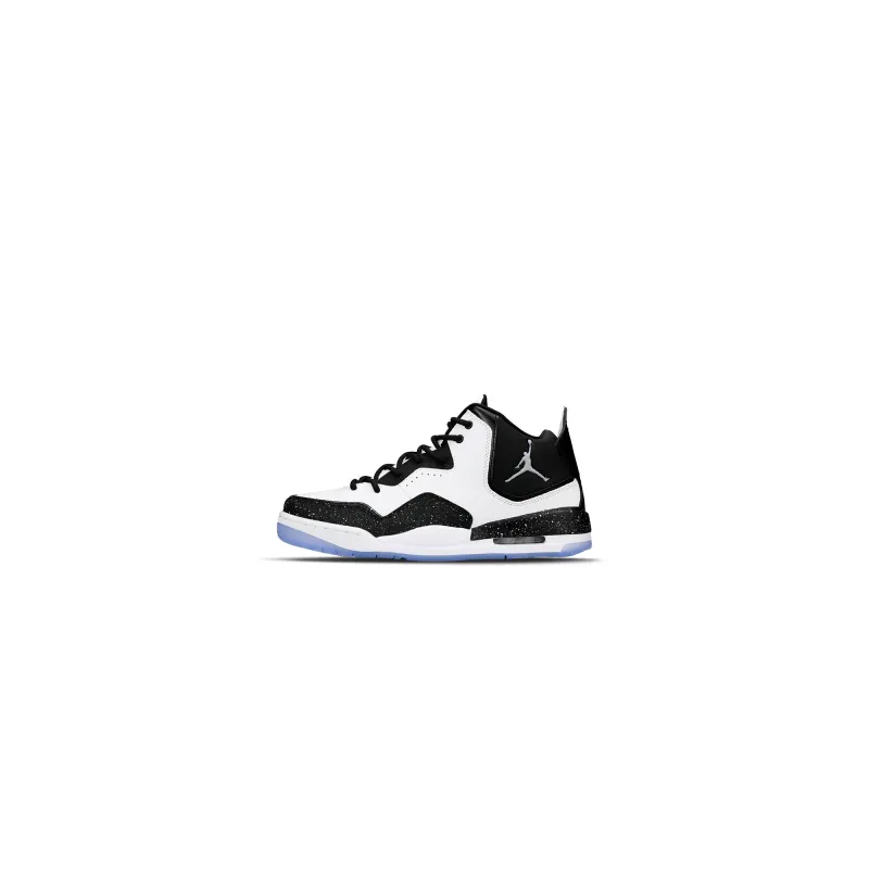 Jordan Courtside 23 Slip Resistant Abrasion Resistant Mid top Vintage Basketball Shoes Unisex Black White