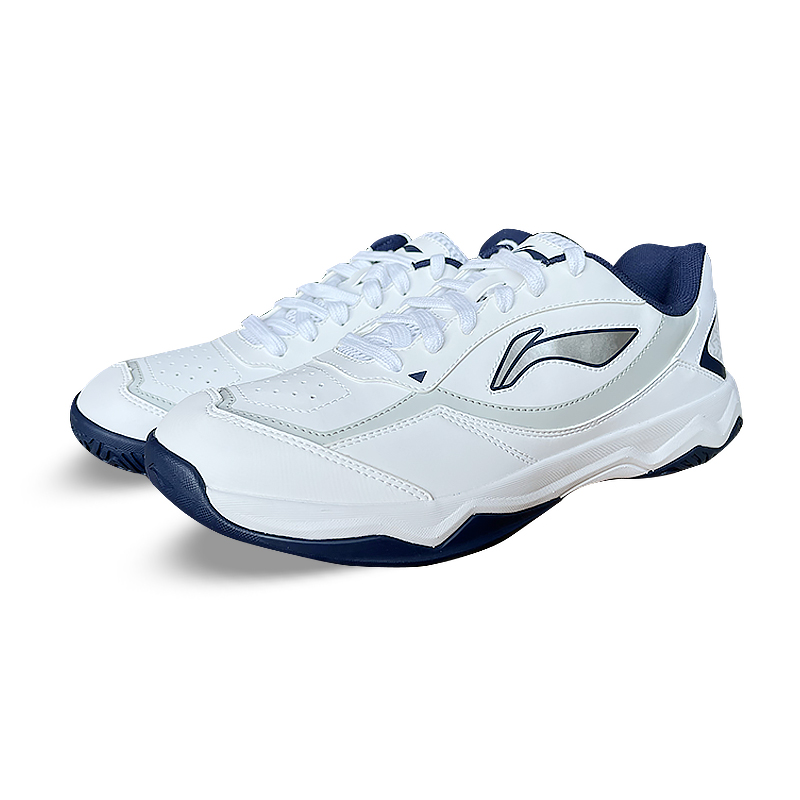 Li Ning Cushioning Slip Resistant Abrasion Resistant LIGHTFOAM Sole Technology Low top Table Tennis Shoes Unisex White