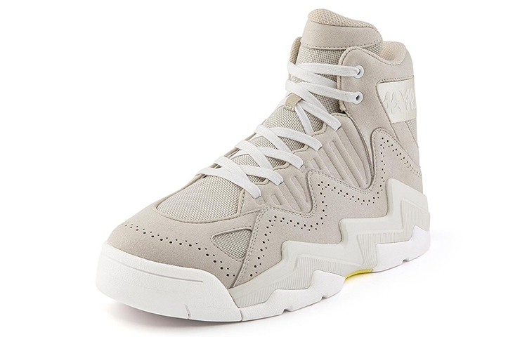 Kappa Textile, Synthetic Leather Slip Resistant Abrasion Resistant High top Vintage Basketball Shoes Unisex Khaki