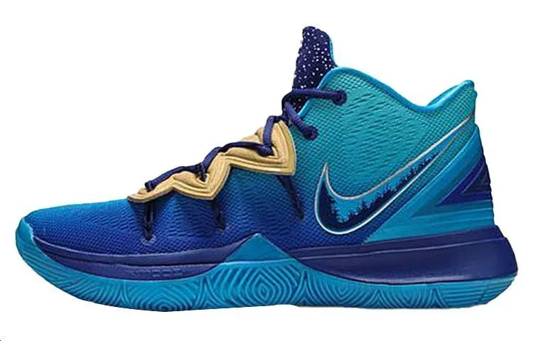 Nike Kyrie 5 Basketball Shoes Men's Mid-top Blue