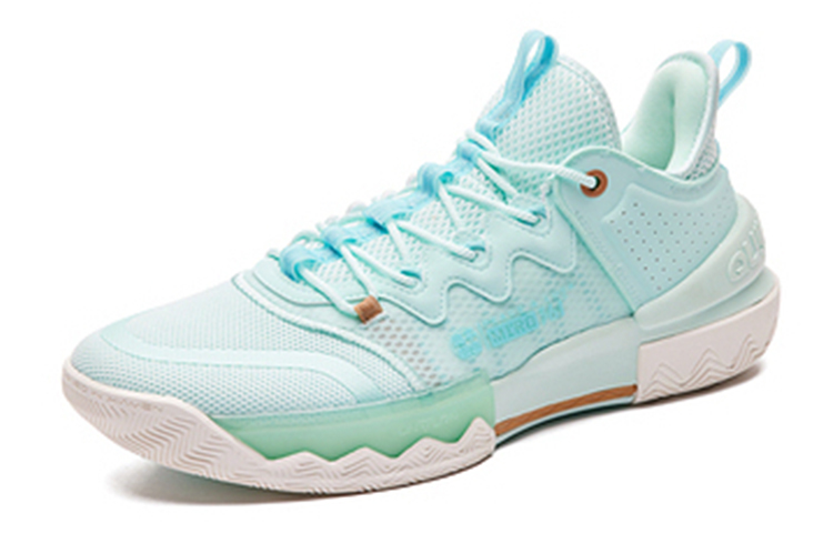 361° Burning Battle 2.0 Basketball Shoes Men’s Low Top Mint Green/White