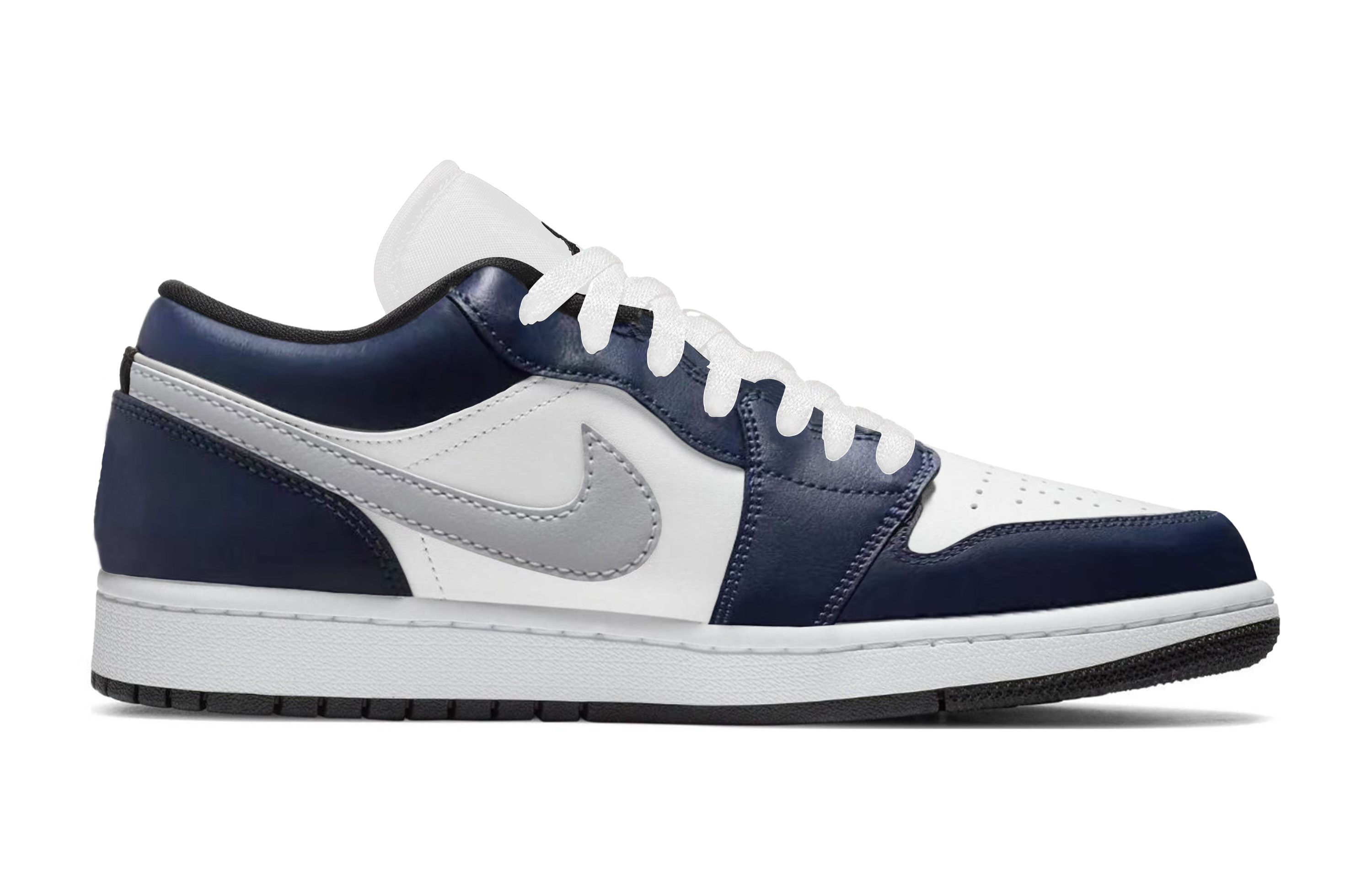 Jordan Air Jordan 1 Abrasion Resistant Abrasion Resistant Low top Skateboard Shoes Unisex White Blue