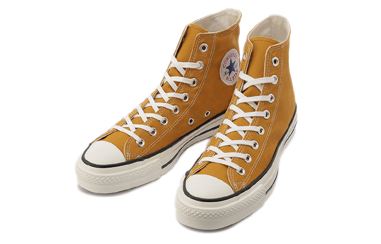 Converse Chuck Taylor All Star Abrasion Resistant High top Canvas Shoes Unisex Ginger Yellow Japan Version