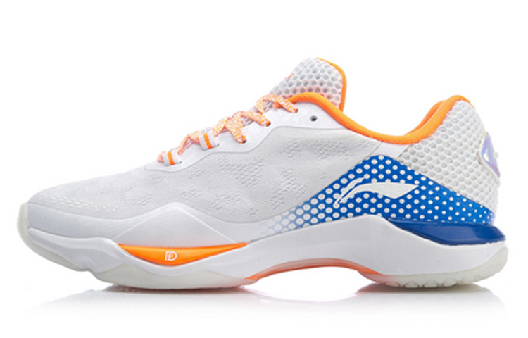 Li Ning Raid 2 Mesh Cushioning Abrasion Resistant Slip Resistant Low top Badminton Shoes Women’s Orange White