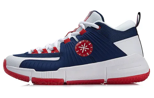 Li Ning ALL DAY 3 Basketball Shoes Men's Mid Top White/Blue/Red