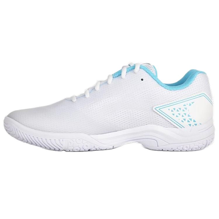 VICTOR Cushioning Slip Resistant Breathable Low top Badminton Shoes Unisex White Island Blue